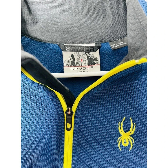Spyder Jacket 1/4 Zip Pullover Large Mens Sweater Gait Knit Outdoor Logo Hiking - Picture 3 of 9